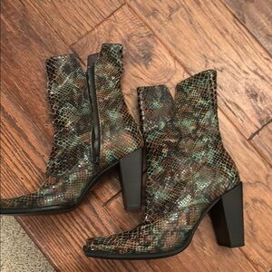 Stylish Snakeskin Gasoline Boots like new